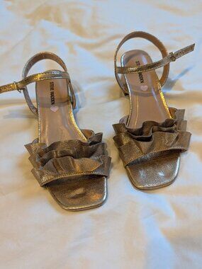 Gold Steve Madden Girl's Sandals with Heel